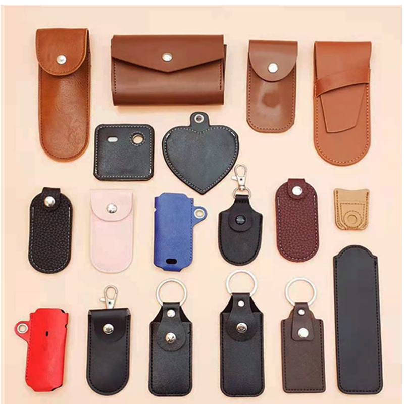 Fibbia della chiave in pelle, custodia in pelle USB Drive, vari articoli in pelle, custodia per carta del portafoglio in pelle